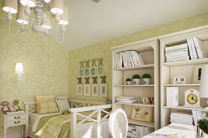 Bērnu istaba Provansas stilā - interjera dizains