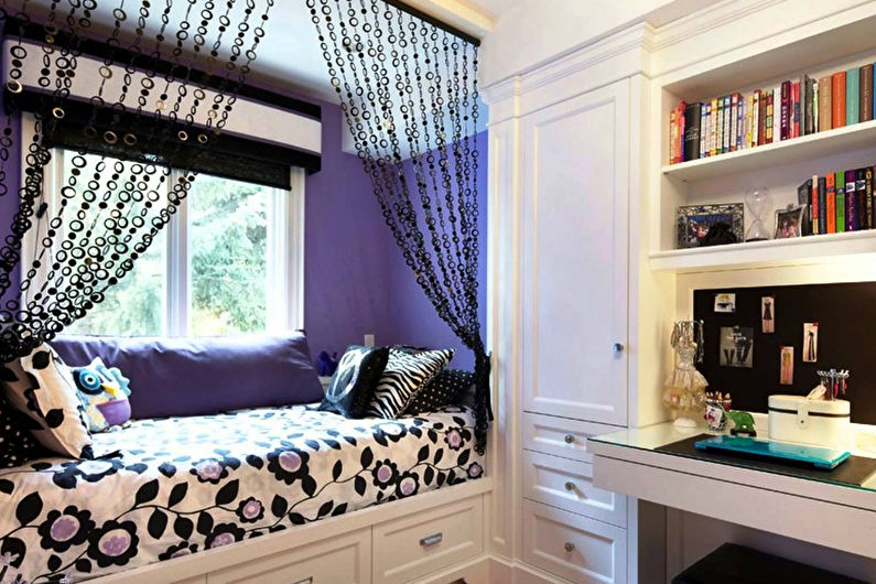Lille værelse til en teenage pige - interiørdesign