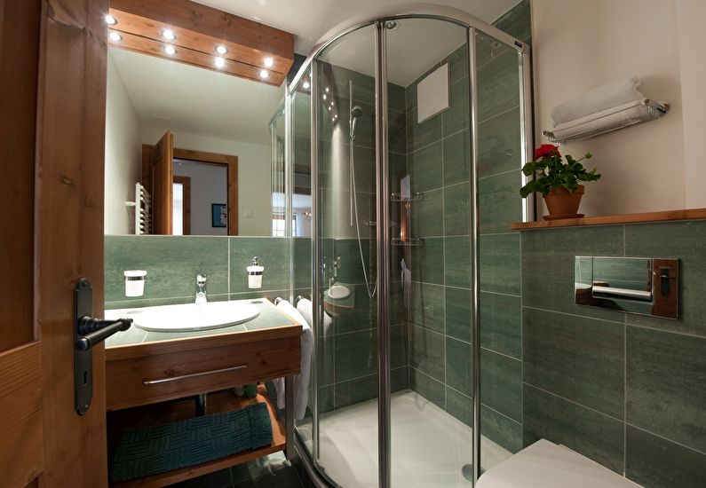 Fürdőszoba 4 négyzetméter modern stílusban - belsőépítészet
