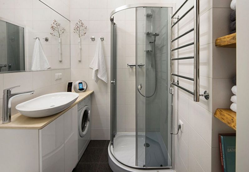 Дизајн ентеријера купатила од 4 м² са тушем - фото