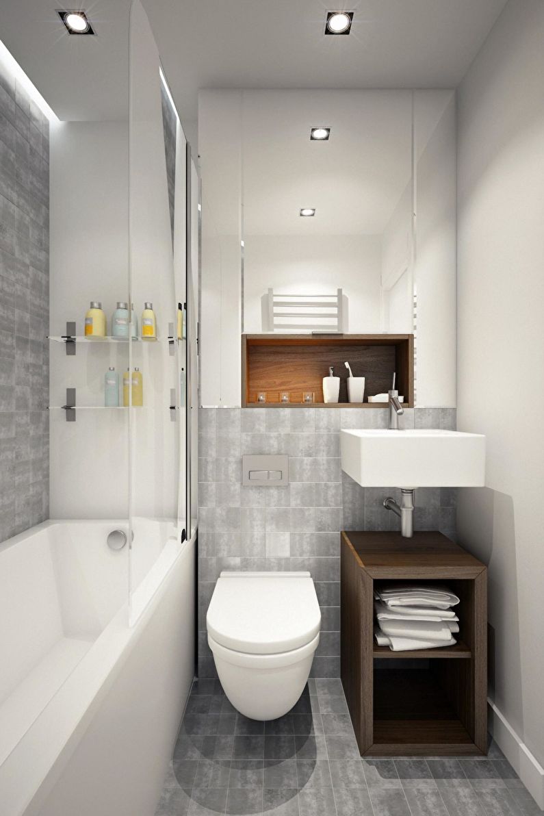 Aménagement intérieur d'une salle de bain de 4 m² - photo