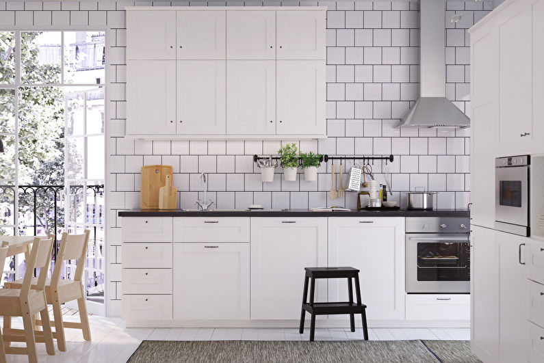 Skandināvu Ikea virtuve - interjera dizains