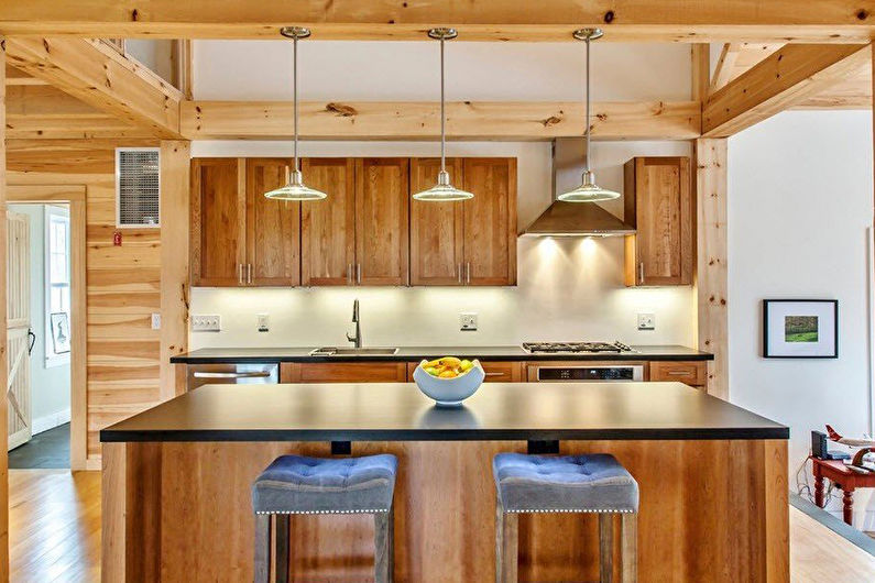 Drewniane kuchnie Ikea - projektowanie wnętrz