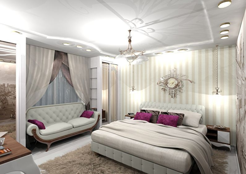 Camera da letto in stile classico, 16 mq