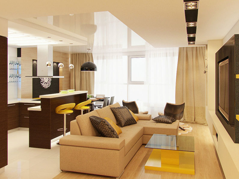 Design 3-værelses lejlighed, 90 m2
