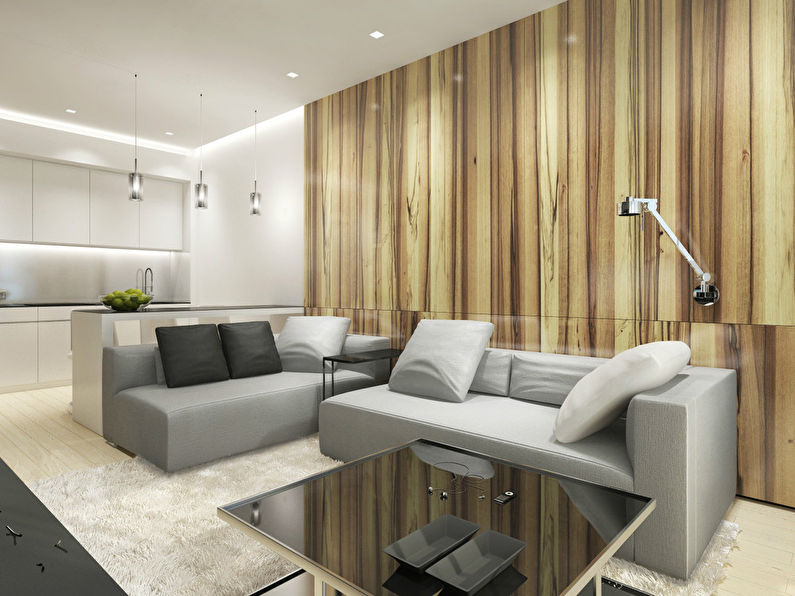 Apartamento de estilo minimalista, complejo residencial Champion Park