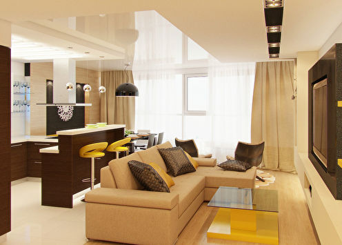 Design 3-room apartment, 90 m2