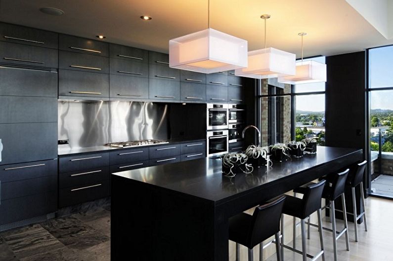 Cucina nera in stile moderno - Interior Design