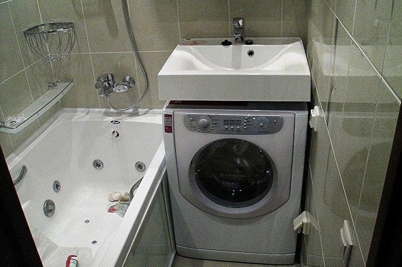Kriauklė virš skalbimo mašinos - nuotrauka