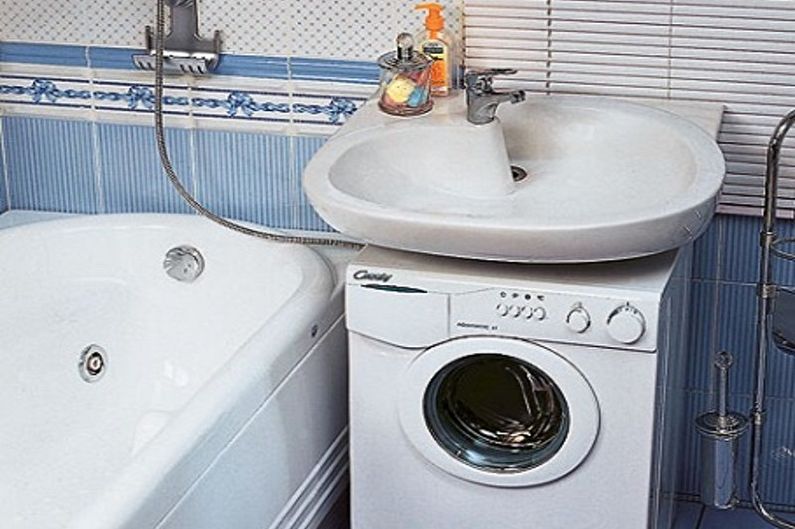 Мивка над пералнята - снимка