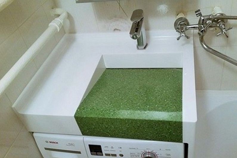 Izlietne virs veļas mazgājamās mašīnas - foto