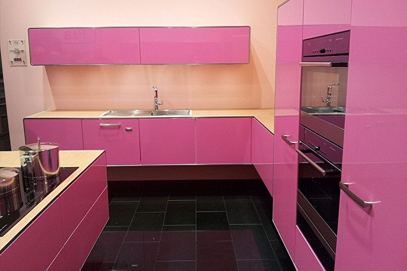 Cuisine rose - photo de design d'intérieur