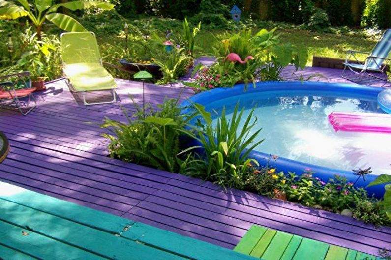 Detský nafukovací bazén pre letnú rezidenciu