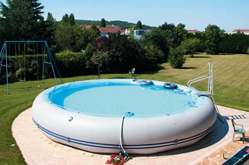 Children's inflatable pool for a summer residence