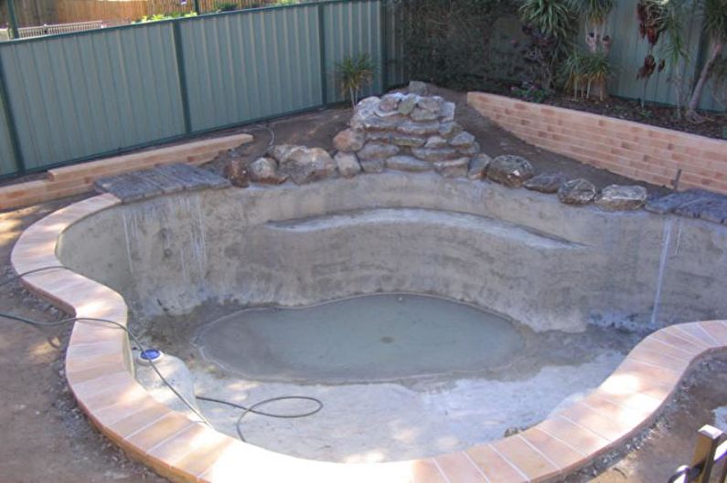 Направите бетонски базен