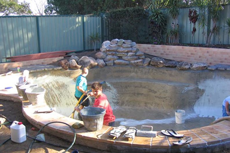 Направите бетонски базен