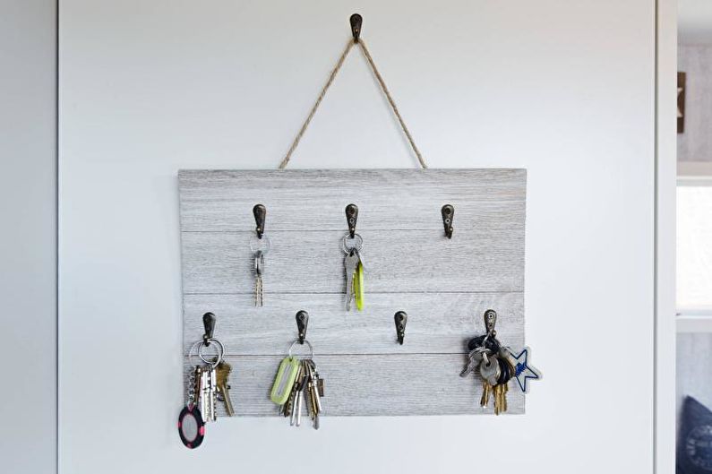 Porta-chaves de parede para uma sala - Como escolher