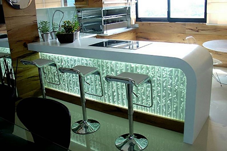 Nhà bếp có quầy bar - Vật liệu và thiết kế