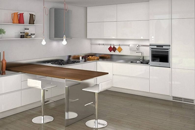 Kjøkkensett for et lite kjøkken - Tips for optimalisering av en liten plass