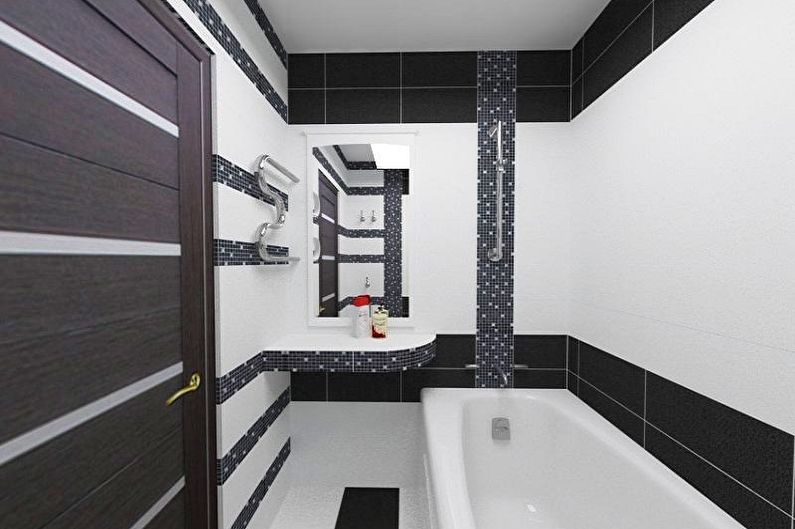 Malá černá koupelna - interiérový design