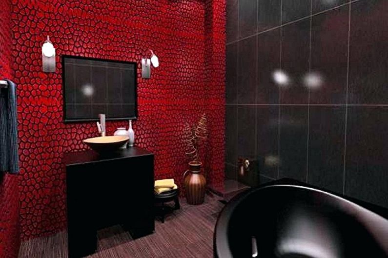 Crna kupaonica - fotografija dizajna interijera