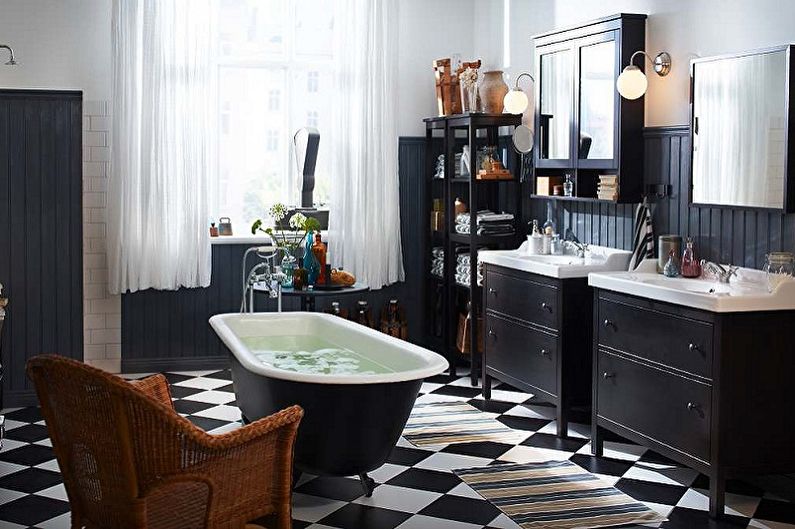 Banheiro preto - design de interiores