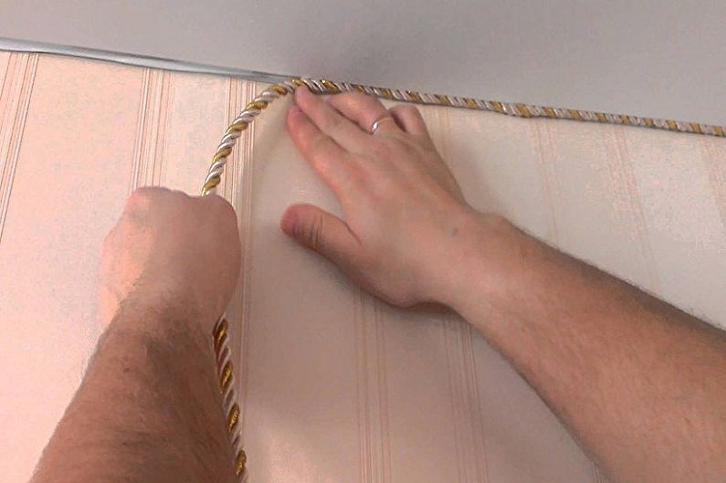 Pakabinamų lubų grindjuosčių tipai - Dekoratyvinė virvelė