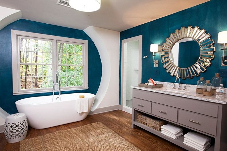 Banheiro azul - design de interiores