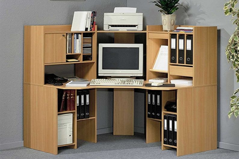Γωνιακό γραφείο υπολογιστή MDF