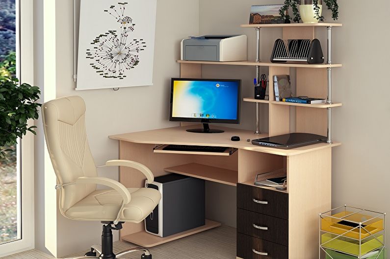 Corner computer desk - Types of designs