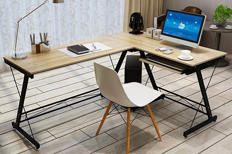 Rohové počítačové stoly - foto
