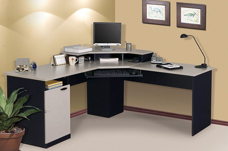 Sarok számítógépes asztalok - fénykép