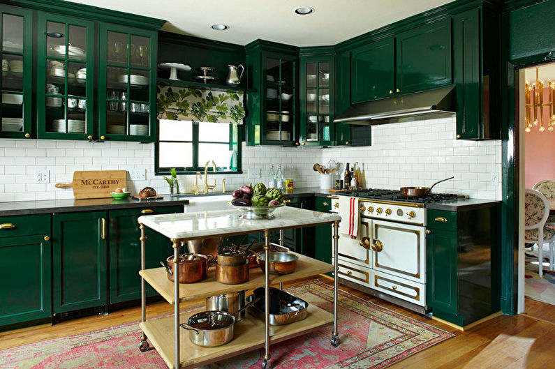 Zaļā virtuve: dizaina idejas (75 foto)