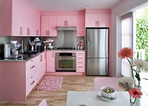 Rozā virtuve: 80 dizaina idejas