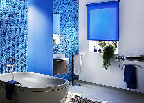Salle de bain bleue: 75 idées de design (photo)
