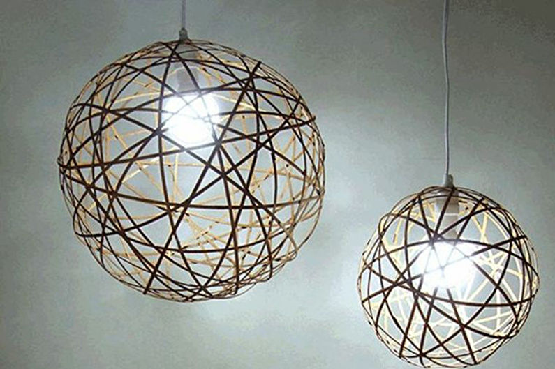 DIY csillár világítás - minimalista stílus