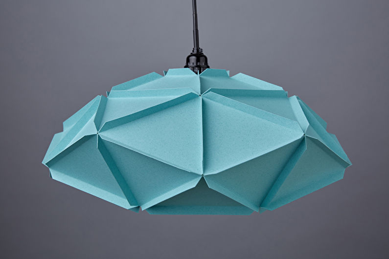 Papírová lustrová světla - stínítka origami