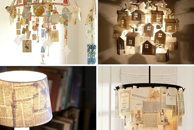 Lampes en lustre en papier - Produits en forme