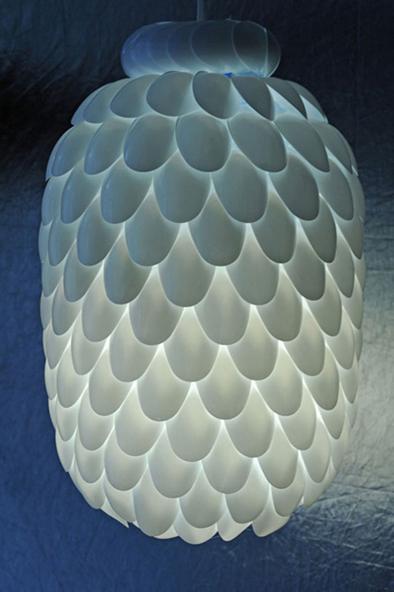 Bottle Chandelier Lights - Plastic Lampshades
