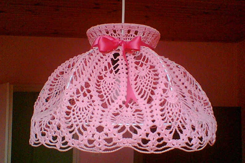 DIY lampshade para sa isang chandelier - larawan