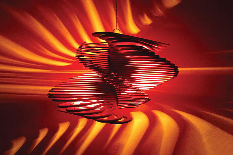 DIY lampeskjerm for en lysekrone - foto