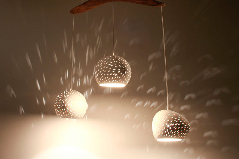 DIY lampeskærm til en lysekrone - foto