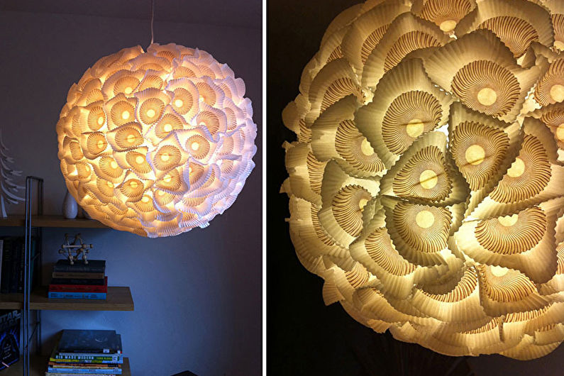 DIY lampskärm för en ljuskrona - foto