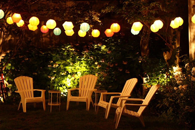 DIY trädgårdsdekorationer - belysning
