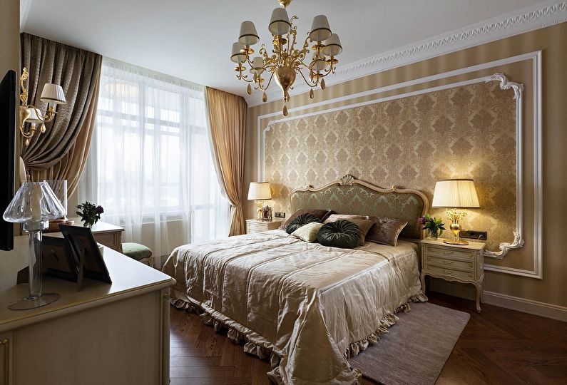 Características del dormitorio de diseño clásico
