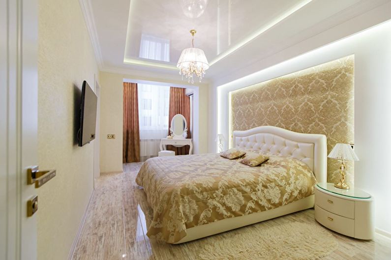 Беж класична спаваћа соба - Дизајн ентеријера