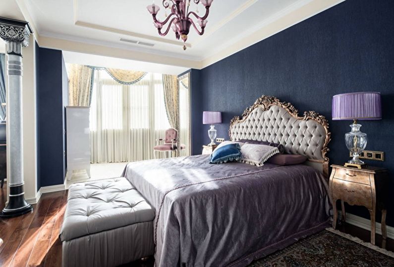 Класичан дизајн спаваће собе - зидна декорација