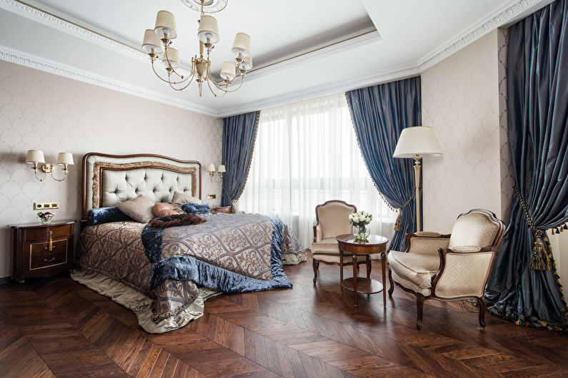 تصميم غرفة نوم كلاسيكية - تشطيب الأرضيات