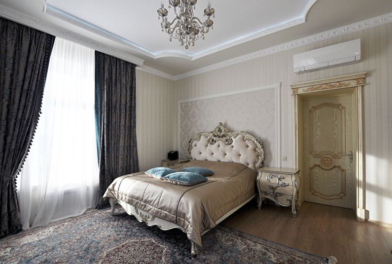 Klasisks guļamistabas dizains - grīdas apdare
