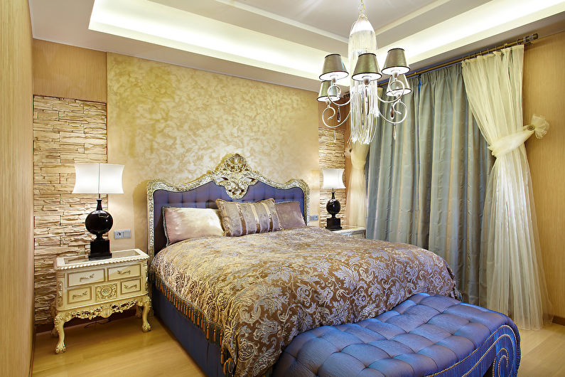 Interior design bedroom in a classic style - photo